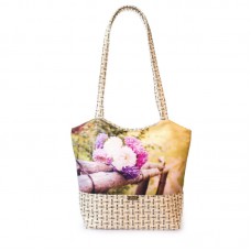 Міська сумка XYZ С0403 Плетінка Букет Айстр різнокольорова
