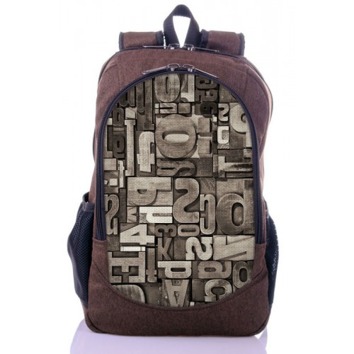 Рюкзак міський XYZ New Design РГ18612 Букви коричневий