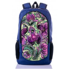 Рюкзак міський XYZ New Design РГ18107 Орнамент синій