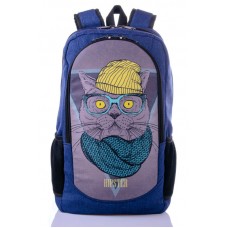 Рюкзак міський XYZ New Design РГ18117 Кіт синій