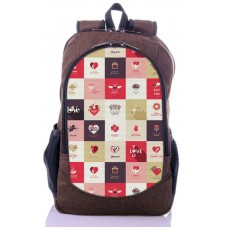 Рюкзак міський XYZ New Design РГ18605 Шахи коричневий