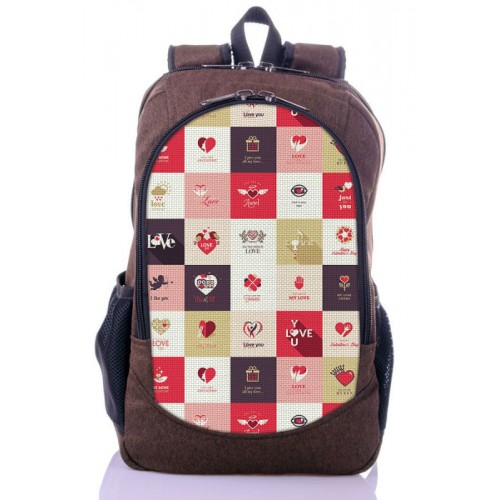 Городской рюкзак XYZ New Design РГ18605 Шахматы коричневый