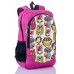 Рюкзак міський XYZ New Design РГ18506 Совки малиновий