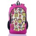 Рюкзак міський XYZ New Design РГ18506 Совки малиновий