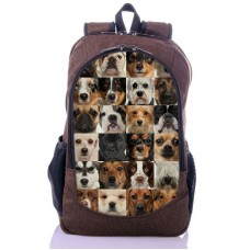 Рюкзак міський XYZ New Design РГ18608 Собачки коричневий