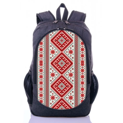 Рюкзак міський XYZ New Design РГ18401 Орнамент сірий
