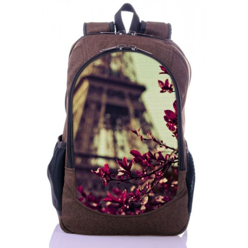 Городской рюкзак XYZ New Design РГ18611 Ветка Барбариса коричневый