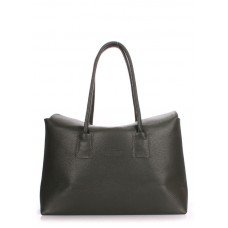 Жіноча шкіряна сумка POOLPARTY sense-khaki темно-зелена