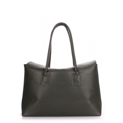 Жіноча шкіряна сумка POOLPARTY sense-khaki темно-зелена