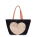 Сумка POOLPARTY Lovetote черная с золотом