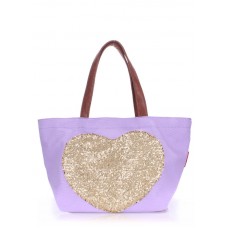 Сумка POOLPARTY Lovetote фиолетовая
