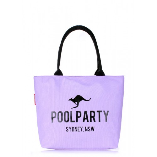 Коттоновая сумка POOLPARTY 9 фиолетовая