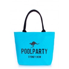 Коттоновая сумка POOLPARTY 9 блакитна