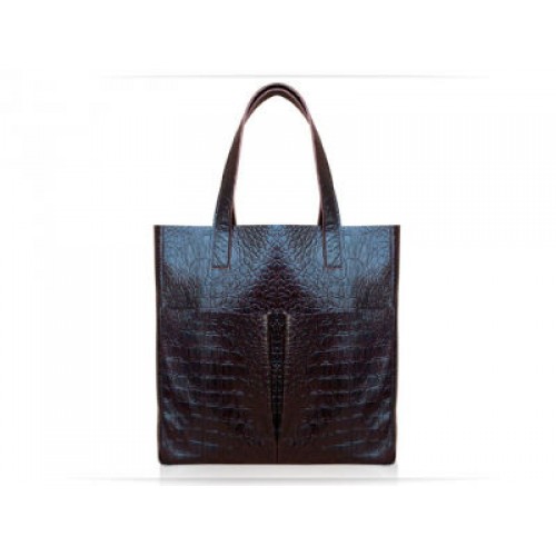 Женская кожаная сумка Wellbags Shopper marsala crocodile W019 марсала