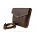 Женский кожаный клатч Wellbags Flapbag mini brown W014 коричневый