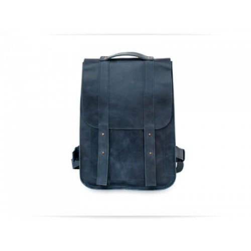 Кожаный рюкзак Wellbags Backpack street style W027.2 синий