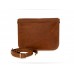 Женский кожаный клатч Wellbags Flapbag mini ocher W014.2 тёмно-рыжий