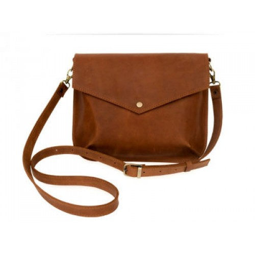 Женский кожаный клатч Wellbags Flapbag mini ocher W014.2 тёмно-рыжий