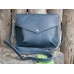 Жіночий шкіряний клатч Wellbags Flapbag mini blue W014.3 темно-синій