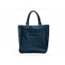 Женская кожаная сумка Wellbags Shopper blue Applique w050 синяя