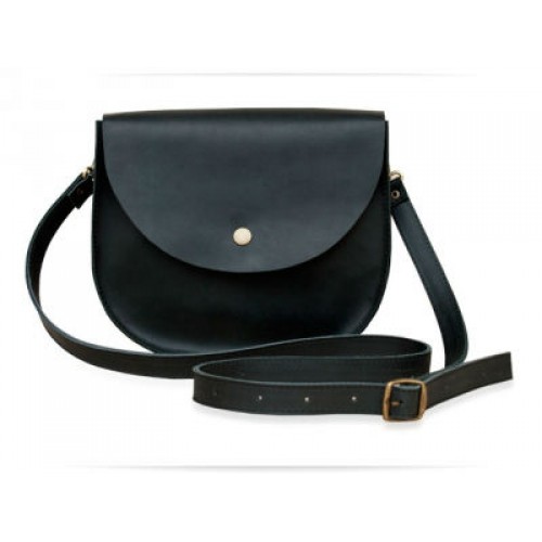 Жіноча шкіряна сумка Wellbags Bag black Saddle W008.3 чорна