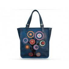 Жіноча шкіряна сумка Wellbags Shopper blue Wish tree w050.1 синя