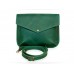 Женский кожаный клатч Wellbags Flapbag mini green W014.5 зелёный