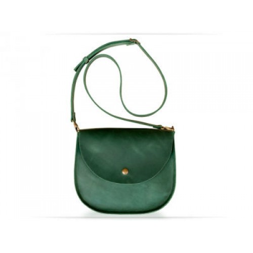 Женская кожаная сумка Wellbags Bag Green Saddle W008.5 зелёная