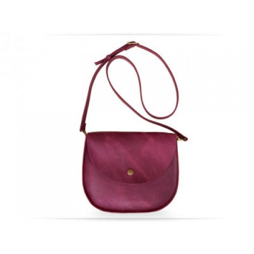 Женская кожаная сумка Wellbags Bag vinous Saddle W008.6 бордовая
