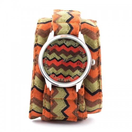 Годинники наручні "Зигзаги" тканинний ремінець