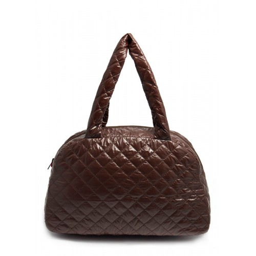 Стеганая сумка-саквояж POOLPARTY ns4 коричневая