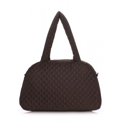 Стеганая сумка-саквояж POOLPARTY ns4-eco коричневая