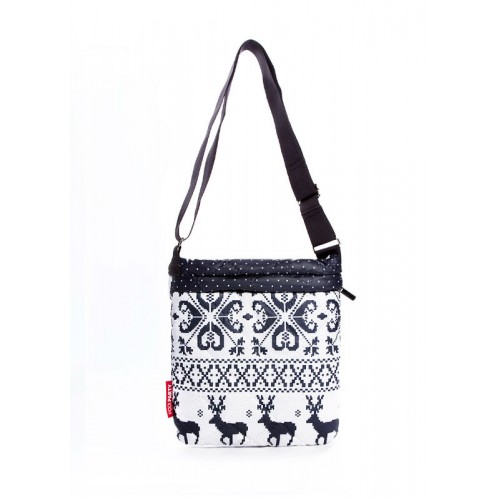 Сумка-планшет POOLPARTY с оленями pool55 белая