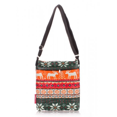 Сумка-планшет POOLPARTY с оленями pool-59 оранжевая