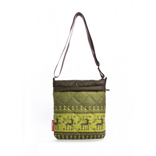 Сумка-планшет POOLPARTY з оленями pool74 зелена