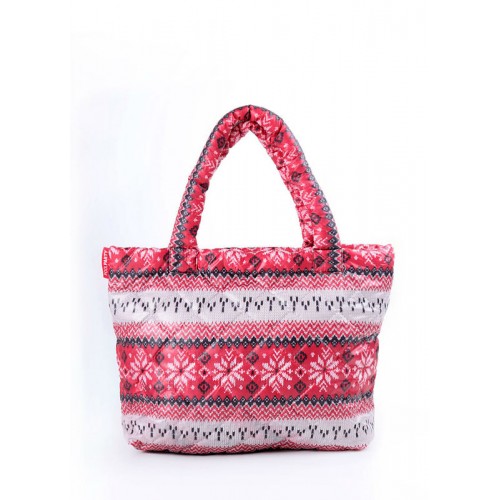 Дута сумка POOLPARTY з північним візерунком pp11 червона