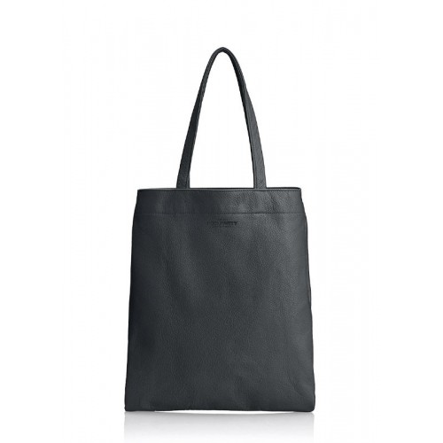 Жіноча шкіряна сумка POOLPARTY daily-tote-black чорна