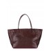 Женская кожаная сумка POOLPARTY desire-caiman-brown коричневая