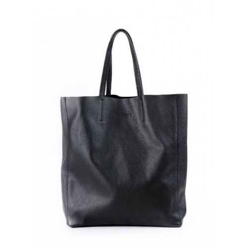Женская кожаная сумка POOLPARTY city-black черная
