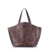 Женская кожаная сумка POOLPARTY fiore-crocodile-brown коричневая