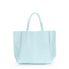 Женская кожаная сумка POOLPARTY soho-babyblue голубая