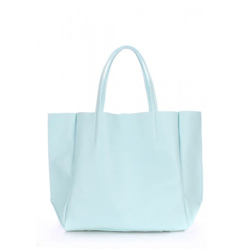 Жіноча шкіряна сумка POOLPARTY soho-babyblue блакитна